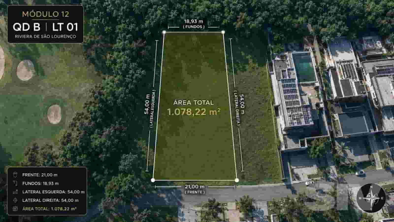 Terreno à venda, 1078 m² por R$ 12.000.000,00 - Riviera Módulo 12 - Bertioga/SP - Imagem 1