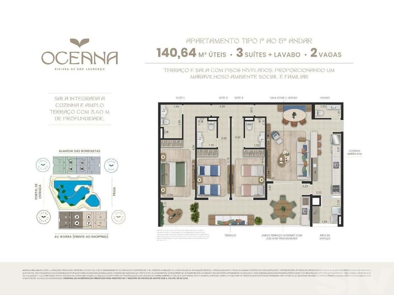 Apartamento com 3 dormitórios à venda, 140 m² por R$ 4.197.414,87 - Riviera Módulo 18 - Bertioga/SP - Imagem 4